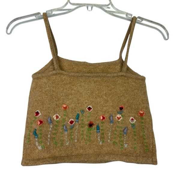 Ralph Lauren Rare Vintage Wool Embroidered Floral Camisole Cami Top - Picture 2 of 5